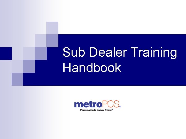 Sub Dealer Training Handbook 