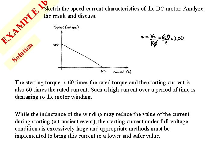 A X E E L P M b the speed-current characteristics of the DC