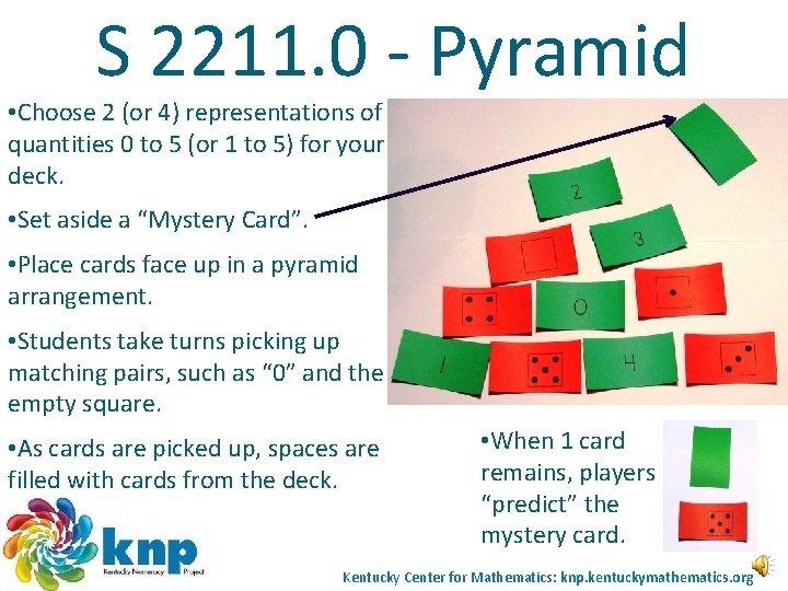 S 2211. 0 - Pyramid • Choose 2 (or 4) representations of quantities 0