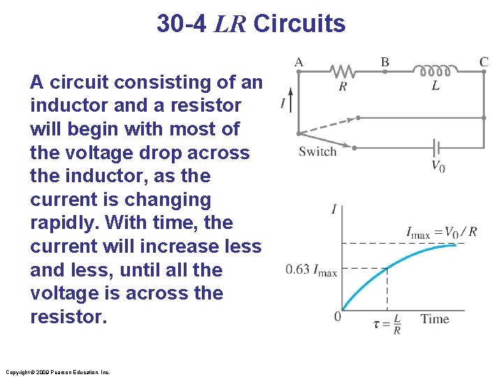 30 -4 LR Circuits A circuit consisting of an inductor and a resistor will
