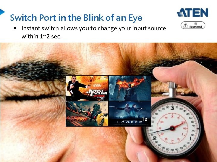 Switch Port in the Blink of an Eye • Instant switch allows you to