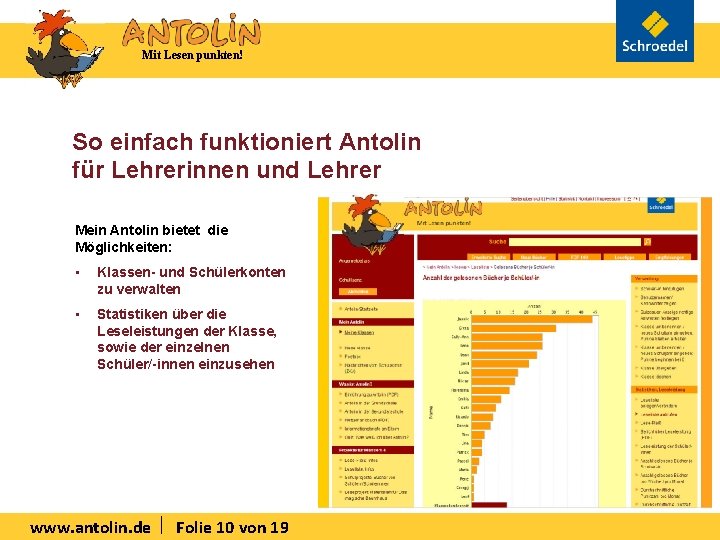 Mit Lesen punkten! So einfach funktioniert Antolin für Lehrerinnen und Lehrer Mein Antolin bietet