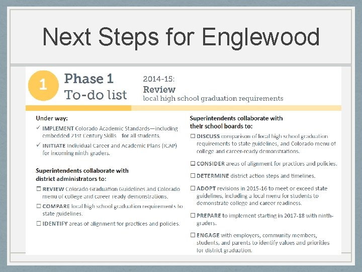 Next Steps for Englewood 