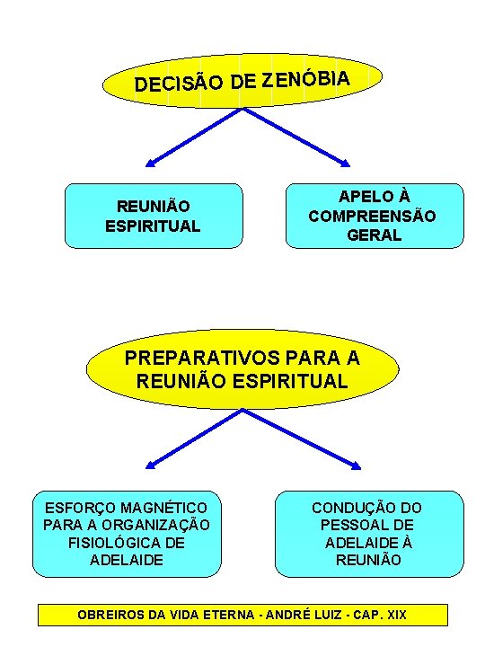 DECISÃO DE ZENÓBIA REUNIÃO ESPIRITUAL APELO À COMPREENSÃO GERAL PREPARATIVOS PARA A REUNIÃO ESPIRITUAL