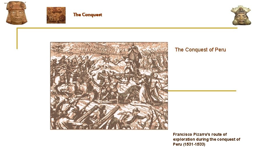 The Conquest of Peru Francisco Pizarro's route of exploration during the conquest of Peru