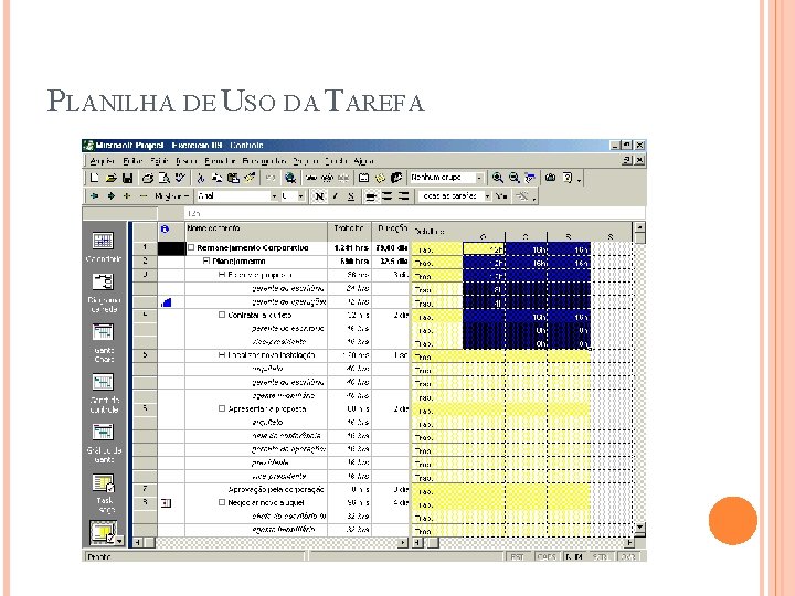 PLANILHA DE USO DA TAREFA 