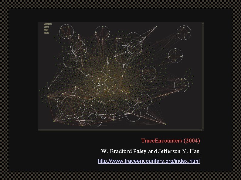 Trace. Encounters (2004) W. Bradford Paley and Jefferson Y. Han http: //www. traceencounters. org/index.