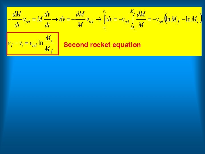 Second rocket equation 