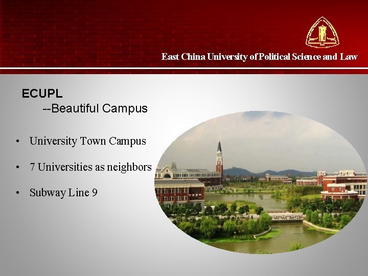 East China University of Political Science and Law ECUPL --Beautiful Campus • University Town