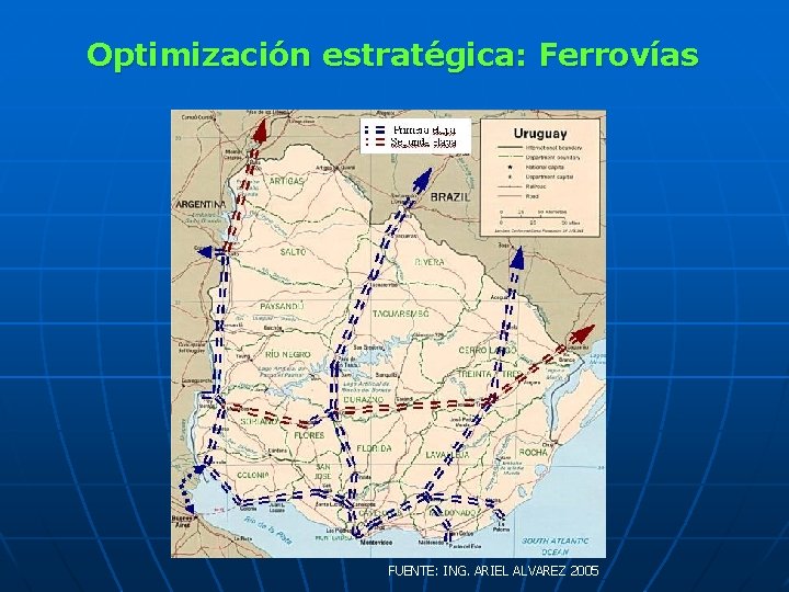 Optimización estratégica: Ferrovías FUENTE: ING. ARIEL ALVAREZ 2005 