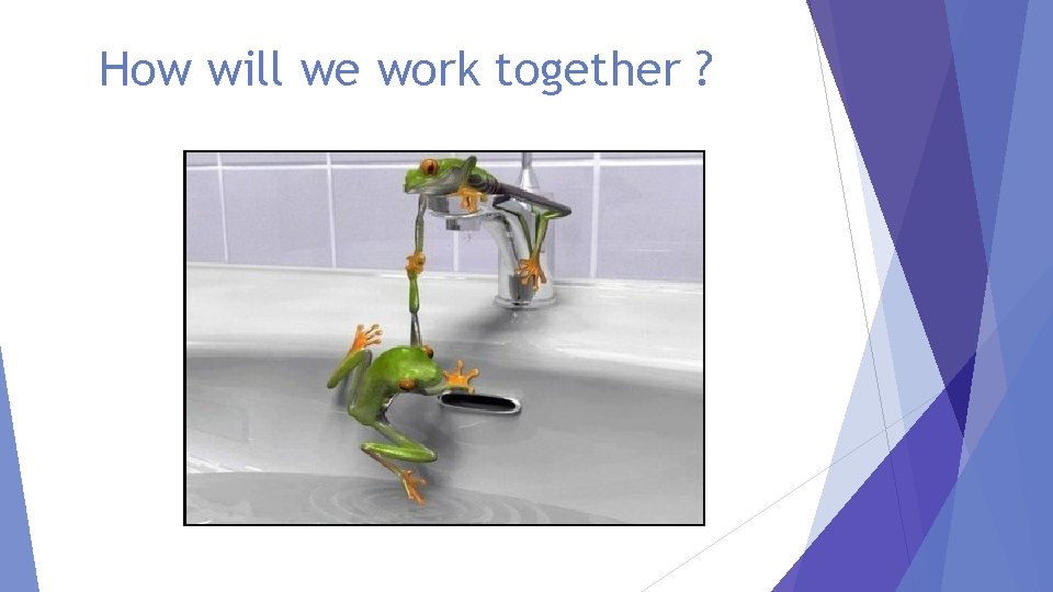 How will we work together ? How will we work together ?