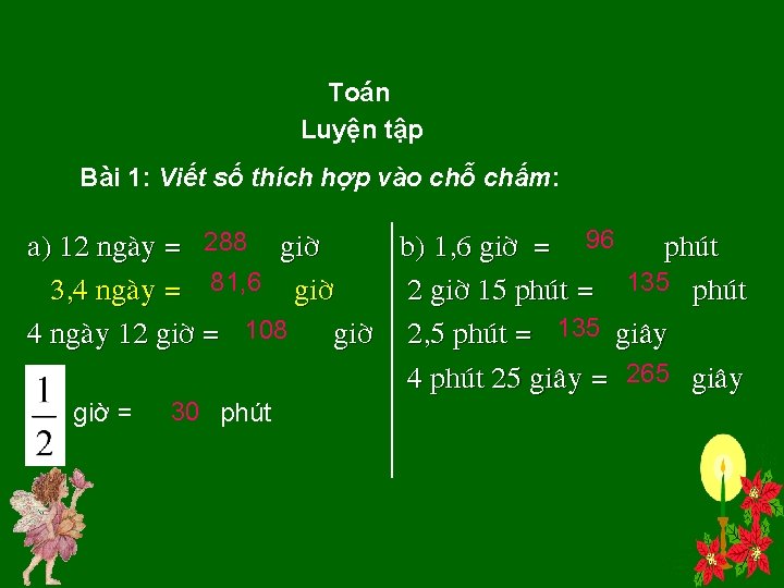 Toán Luyện tập Bài 1: Viết số thích hợp vào chỗ chấm: a) 12