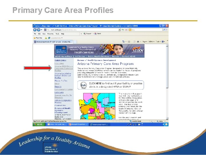 Primary Care Area Profiles 