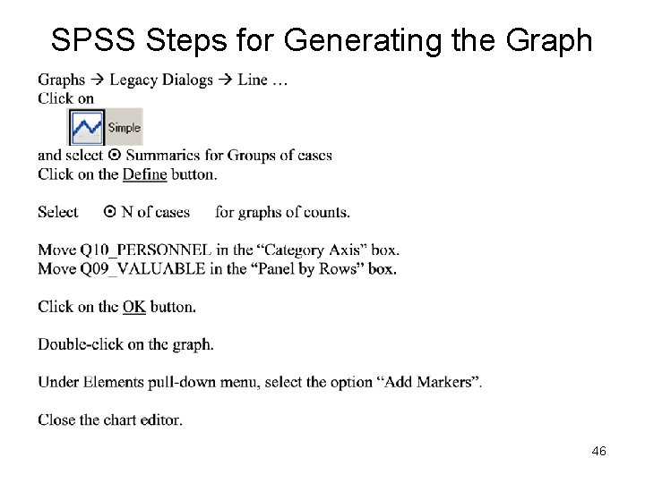 SPSS Steps for Generating the Graph 46 