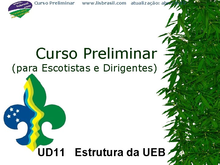 Curso Preliminar www. lisbrasil. com atualização: abr. /2013 Curso Preliminar (para Escotistas e Dirigentes)