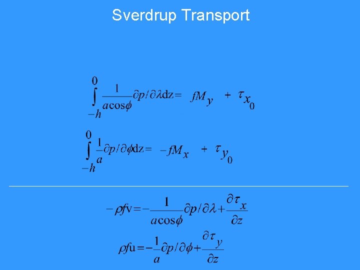 Sverdrup Transport Sverdrup Transport