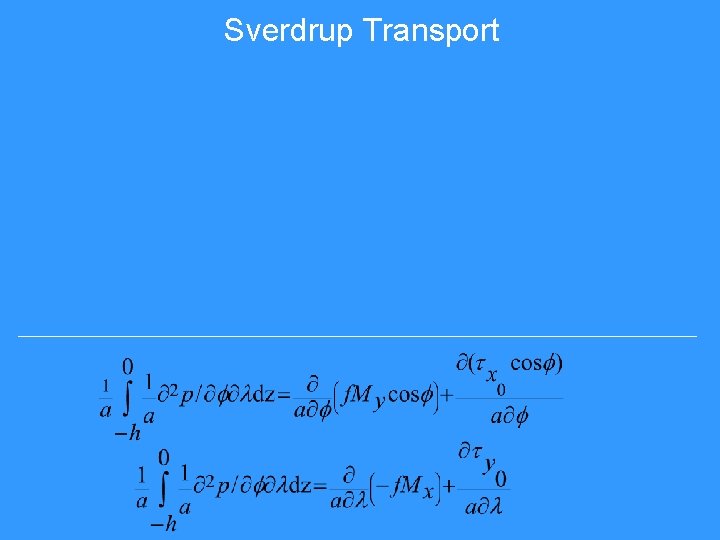 Sverdrup Transport Sverdrup Transport