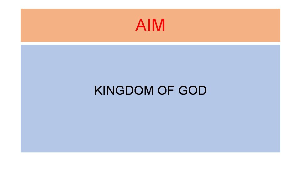 AIM KINGDOM OF GOD 