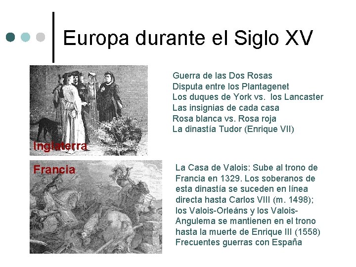 Europa durante el Siglo XV Guerra de las Dos Rosas Disputa entre los Plantagenet Europa durante el Siglo XV Guerra de las Dos Rosas Disputa entre los Plantagenet