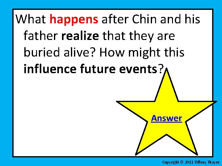 What happens after Chin and his father realize that they are buried alive? How