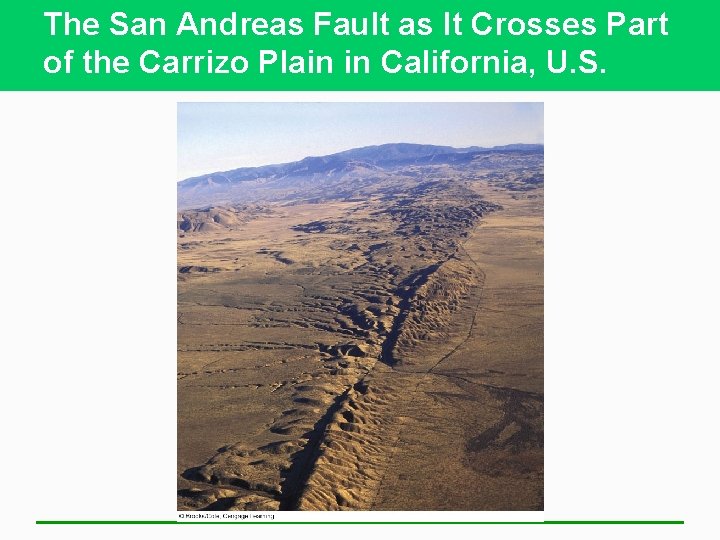 The San Andreas Fault as It Crosses Part of the Carrizo Plain in California,