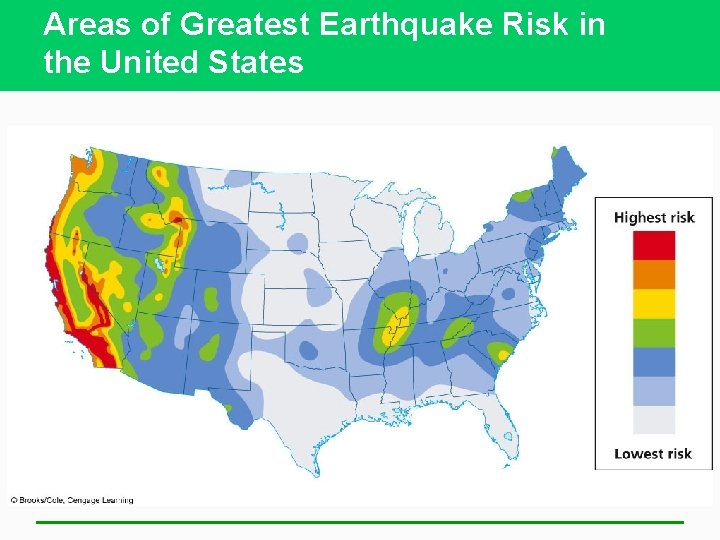 Areas of Greatest Earthquake Risk in the United States 
