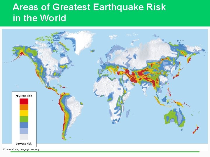 Areas of Greatest Earthquake Risk in the World 