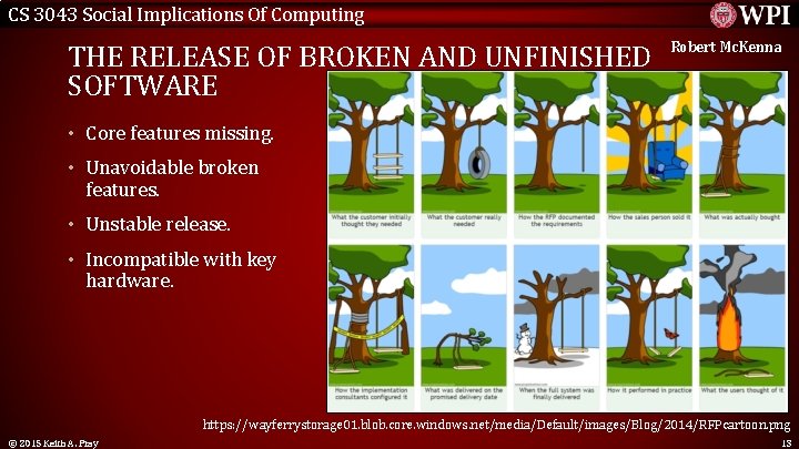 CS 3043 Social Implications Of Computing THE RELEASE OF BROKEN AND UNFINISHED SOFTWARE Robert