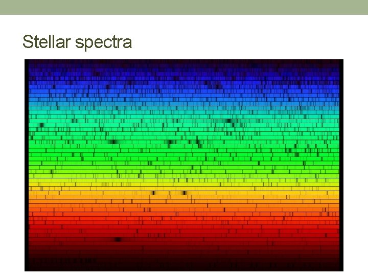 Stellar spectra 