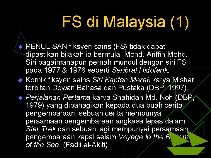 Penulisan Fiksyen Sains Fs Oleh Zulkifli Khair Konsep