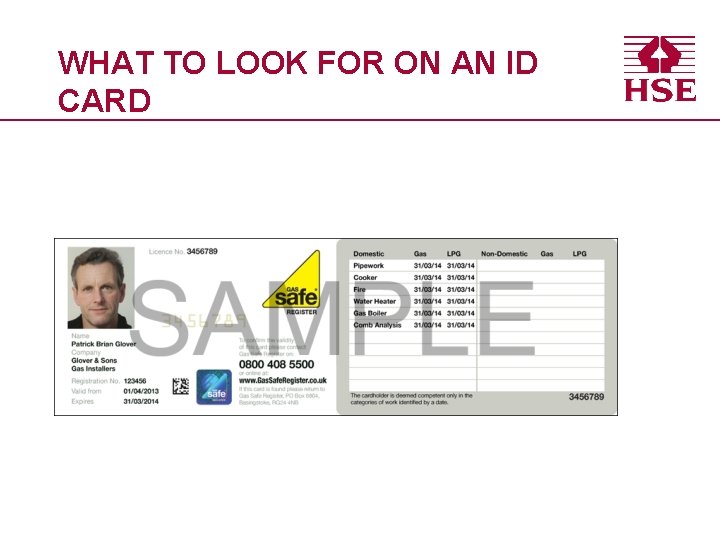 WHAT TO LOOK FOR ON AN ID CARD 