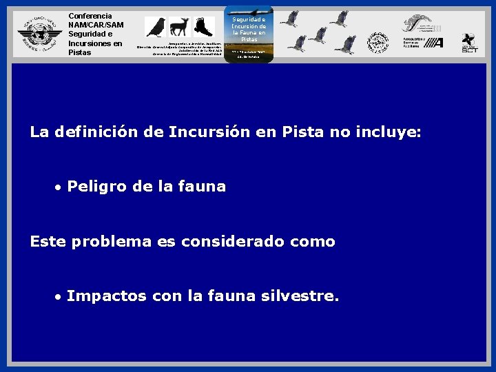 Conferencia NAM/CAR/SAM Seguridad e Incursiones en Pistas Aeropuertos y Servicios Auxiliares Dirección General Adjunta