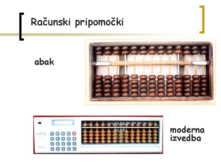 Računski pripomočki abak moderna izvedba 