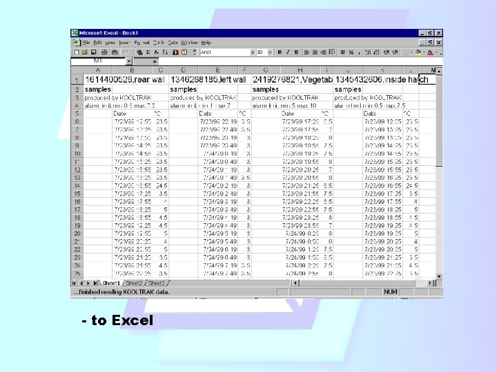 - to Excel - to Excel