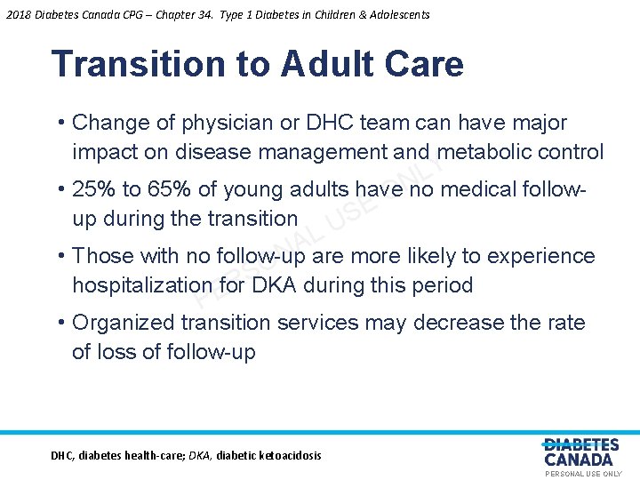 2018 Diabetes Canada CPG – Chapter 34. Type 1 Diabetes in Children & Adolescents