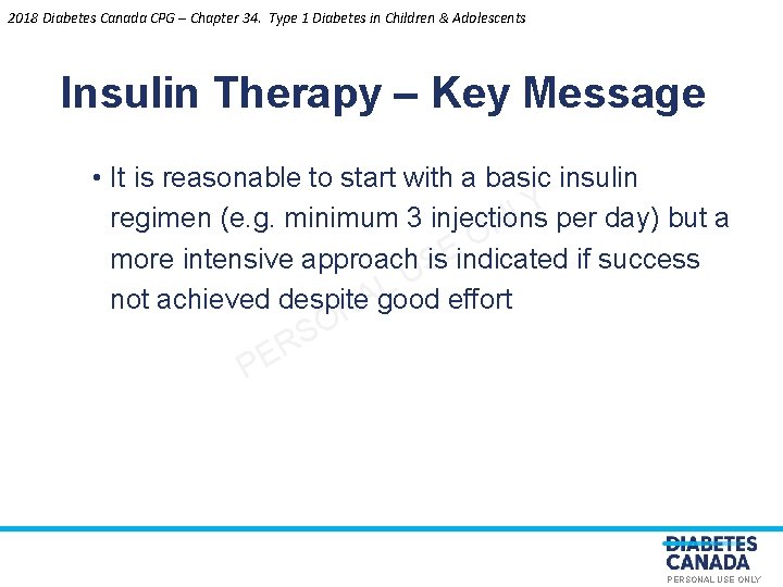 2018 Diabetes Canada CPG – Chapter 34. Type 1 Diabetes in Children & Adolescents