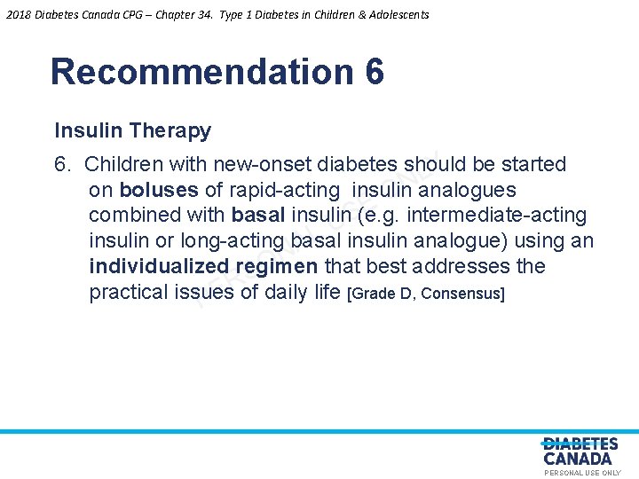 2018 Diabetes Canada CPG – Chapter 34. Type 1 Diabetes in Children & Adolescents