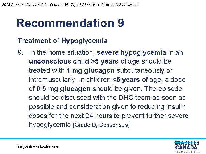 2018 Diabetes Canada CPG – Chapter 34. Type 1 Diabetes in Children & Adolescents