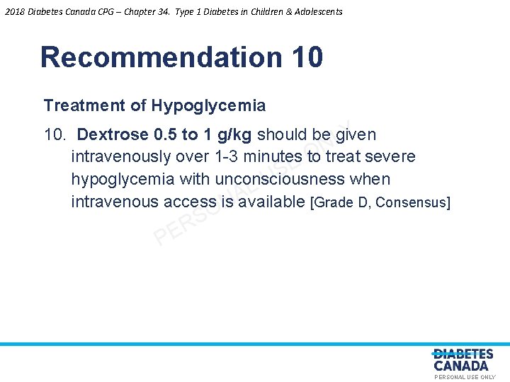 2018 Diabetes Canada CPG – Chapter 34. Type 1 Diabetes in Children & Adolescents