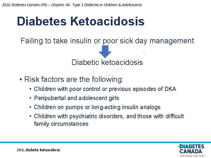 2018 Diabetes Canada CPG – Chapter 34. Type 1 Diabetes in Children & Adolescents