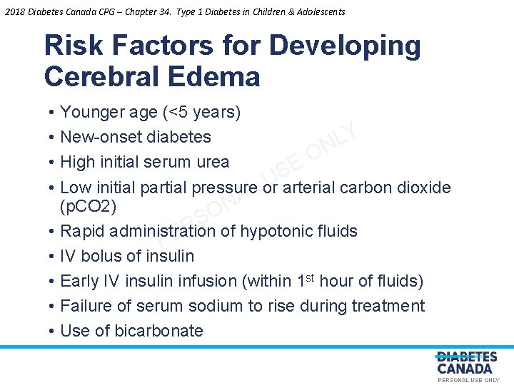 2018 Diabetes Canada CPG – Chapter 34. Type 1 Diabetes in Children & Adolescents