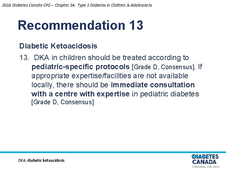 2018 Diabetes Canada CPG – Chapter 34. Type 1 Diabetes in Children & Adolescents