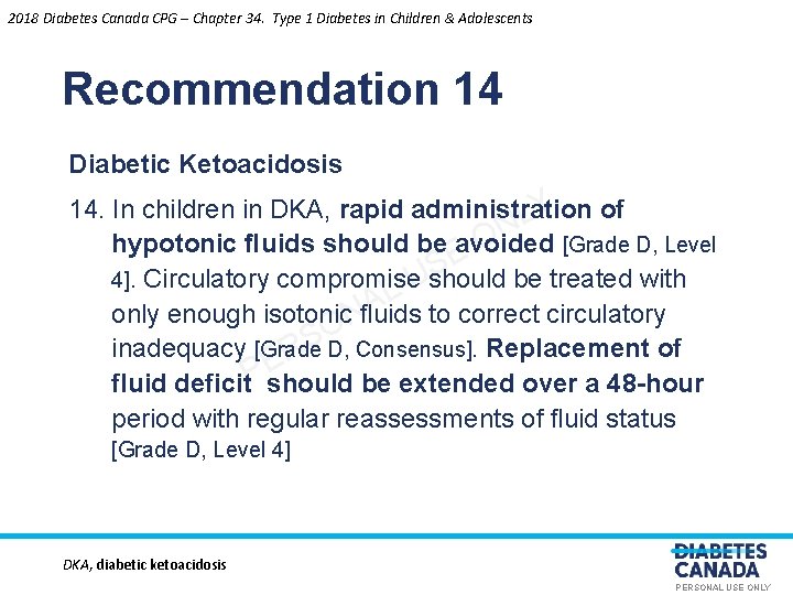 2018 Diabetes Canada CPG – Chapter 34. Type 1 Diabetes in Children & Adolescents