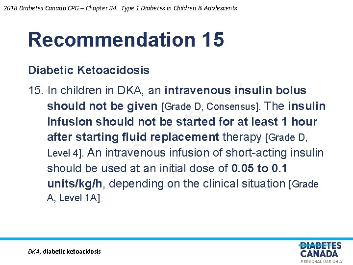 2018 Diabetes Canada CPG – Chapter 34. Type 1 Diabetes in Children & Adolescents