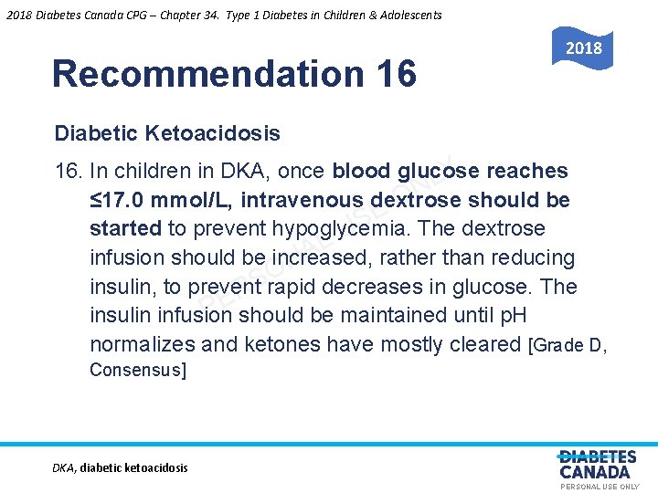 2018 Diabetes Canada CPG – Chapter 34. Type 1 Diabetes in Children & Adolescents