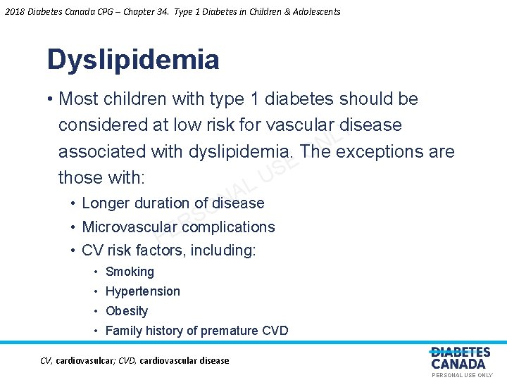 2018 Diabetes Canada CPG – Chapter 34. Type 1 Diabetes in Children & Adolescents