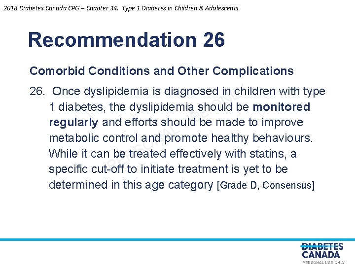 2018 Diabetes Canada CPG – Chapter 34. Type 1 Diabetes in Children & Adolescents