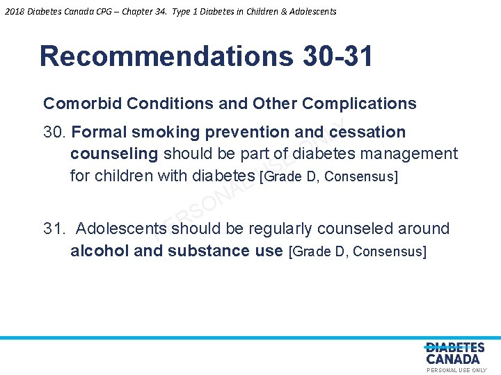 2018 Diabetes Canada CPG – Chapter 34. Type 1 Diabetes in Children & Adolescents