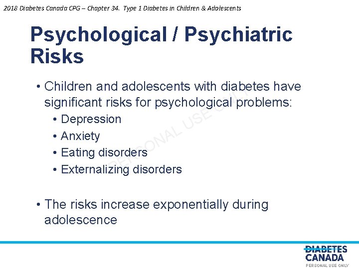 2018 Diabetes Canada CPG – Chapter 34. Type 1 Diabetes in Children & Adolescents