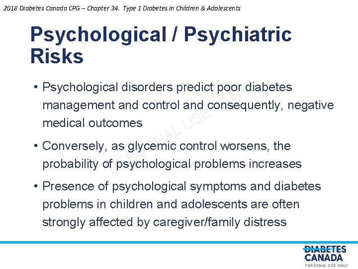 2018 Diabetes Canada CPG – Chapter 34. Type 1 Diabetes in Children & Adolescents